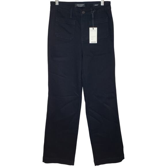 NWT JUDY BLUE Straight Fit Dark Wash Black Denim Jeans Size 5/27~ *Minor Flaw* - Picture 1 of 14